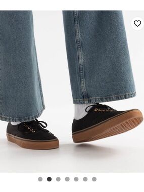 VANS Authentic Black Canvas Low Top Sneakers with Gum Sole